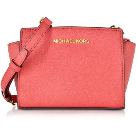 michael kors selma silver saffiano leather mini messenger wine red